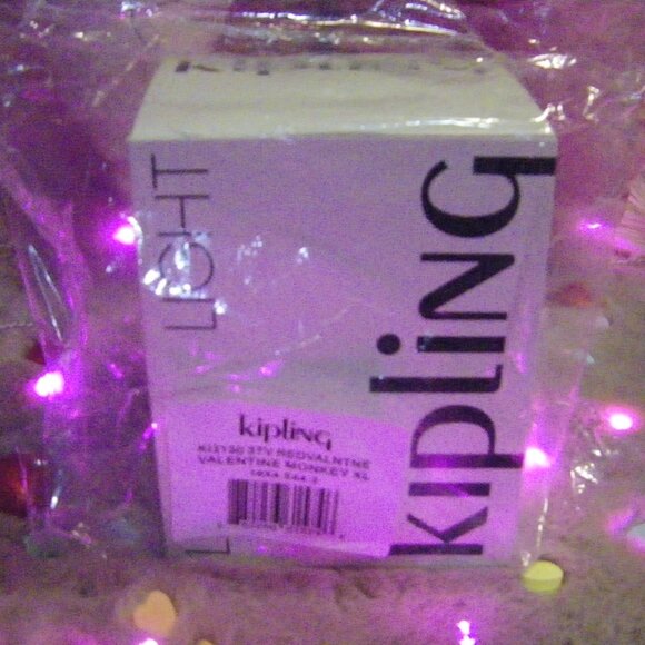 Kipling Sven EXTRA LARGE SIZE Red Valentine Monkey Keychain New In Box - Picture 6 of 11